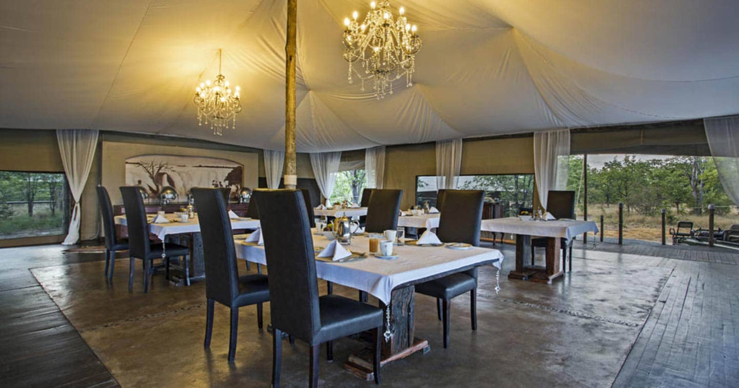 Camp Kuzuma Breakfast Room in Chobe National Park