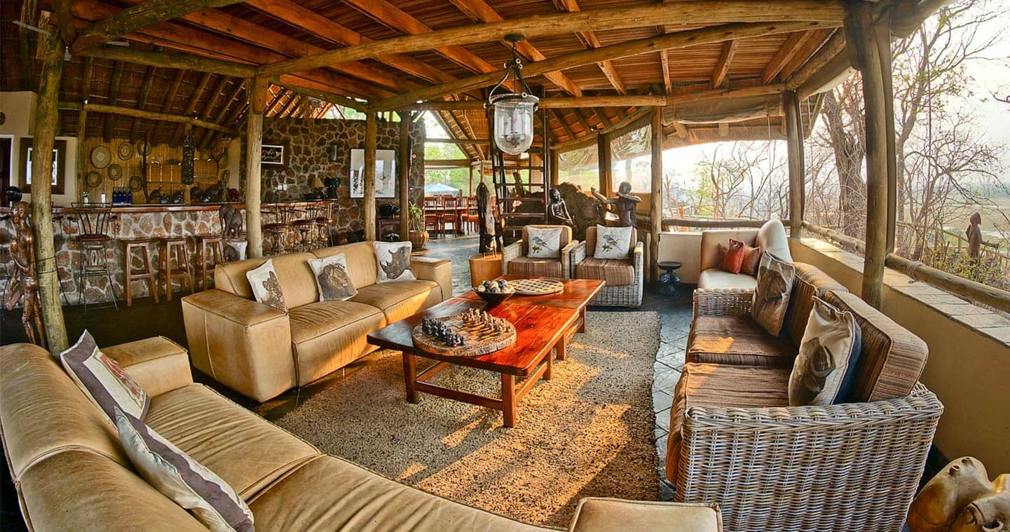 Luxury Lodge Accommodation Lounge at Muchenje Safari Lodge