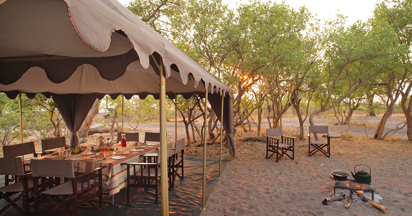 Lounge at Savute under Canvas Lodge in Chobe Botswana