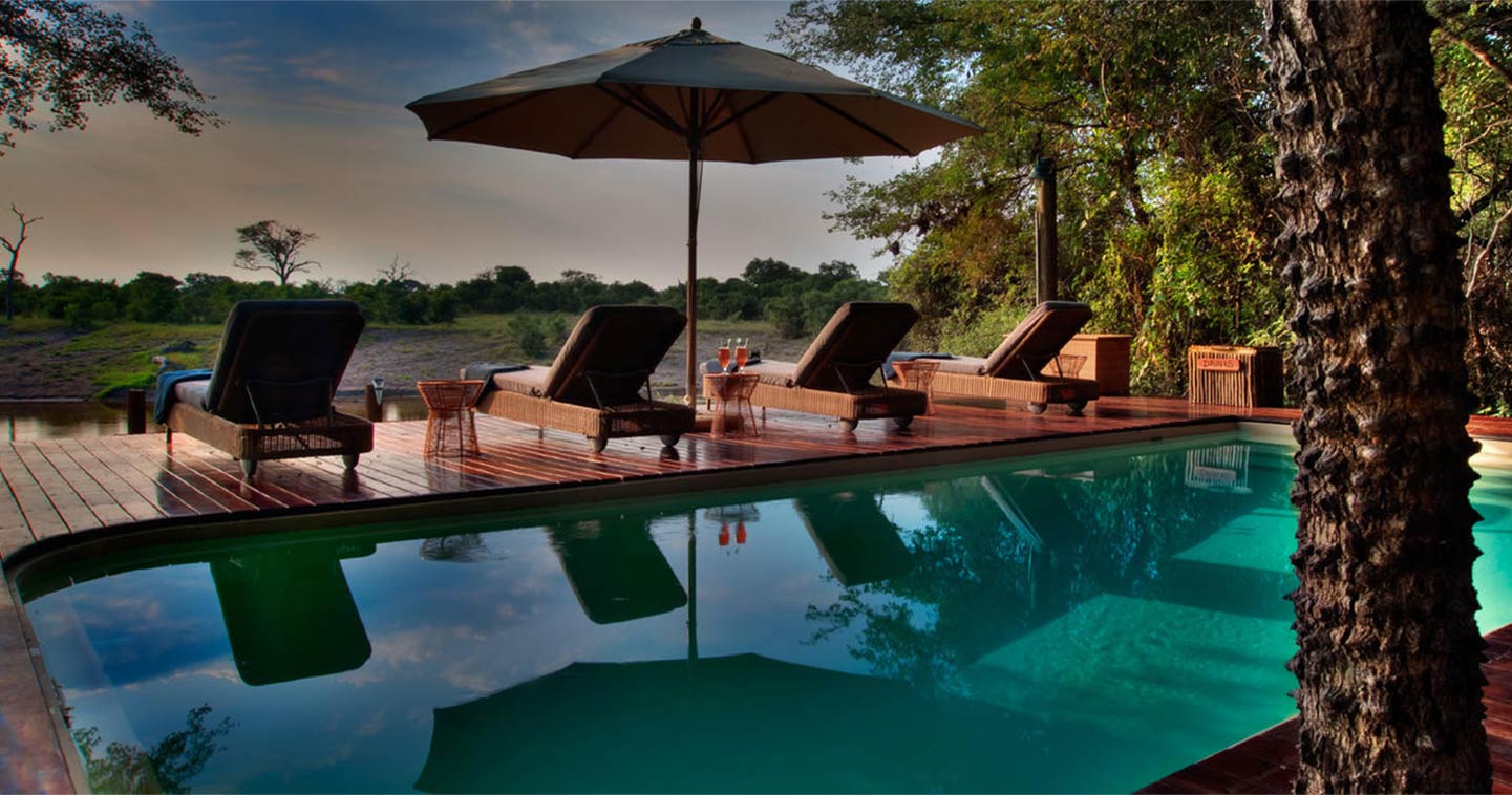 Swimming pool at Savute Safari Lodge in Chobe