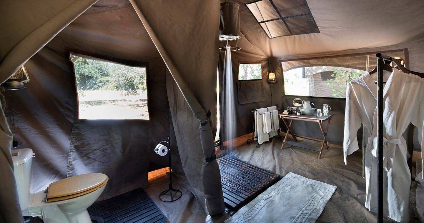 Bathroom at &Beyond Chobe Under Canvas in Botswana