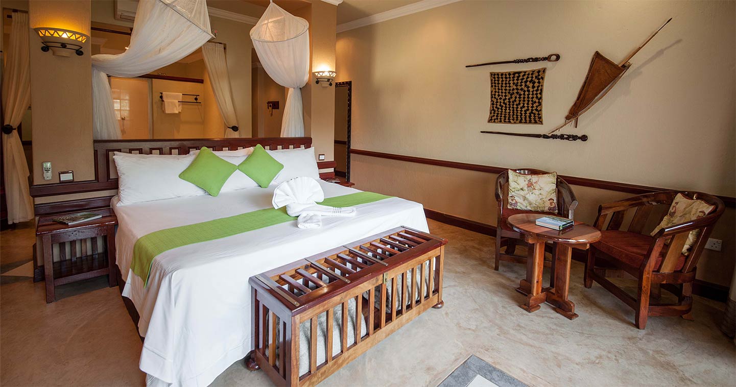 Luxury bedroom at Chobe Safari Lodge