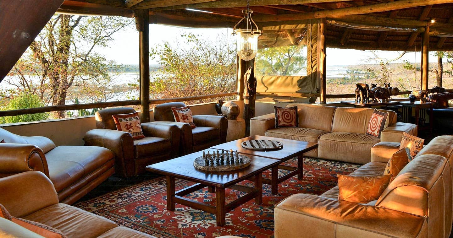 Luxury Lodge Accommodation Lounge at Muchenje Safari Lodge