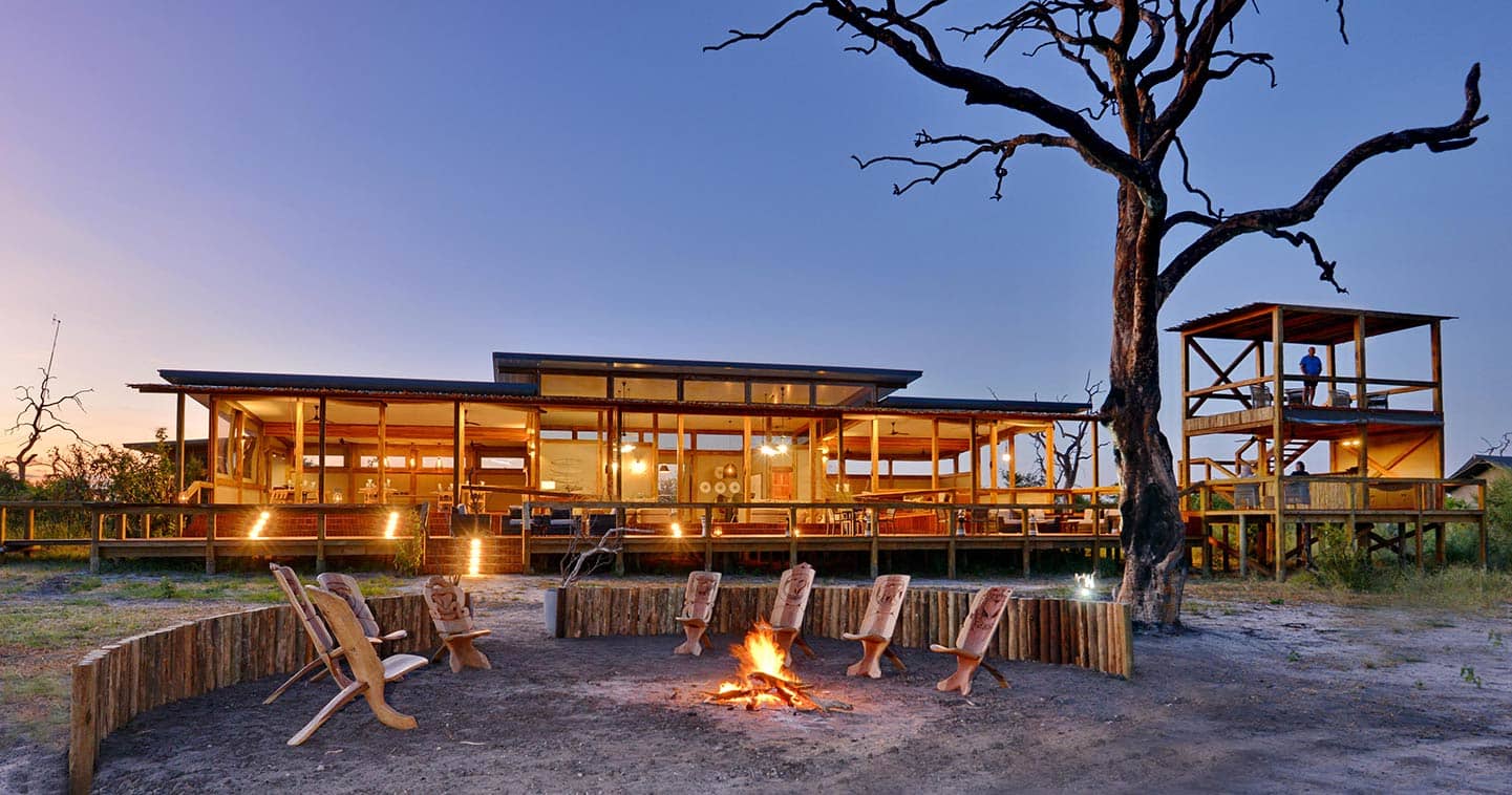 Stylish safari accommodation in Chobe at Nogatsaa Pans