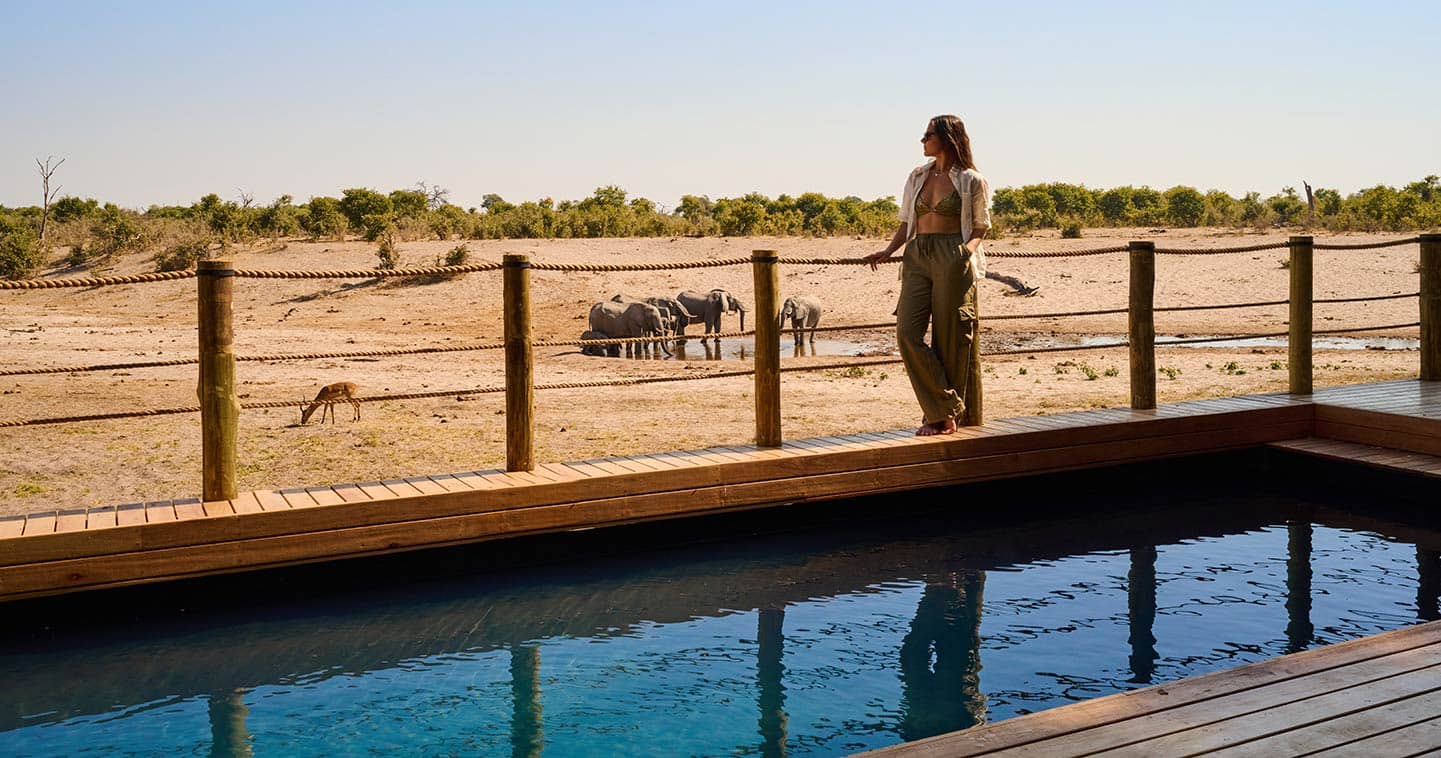 Swimming pool at Savute Safari Lodge in Chobe