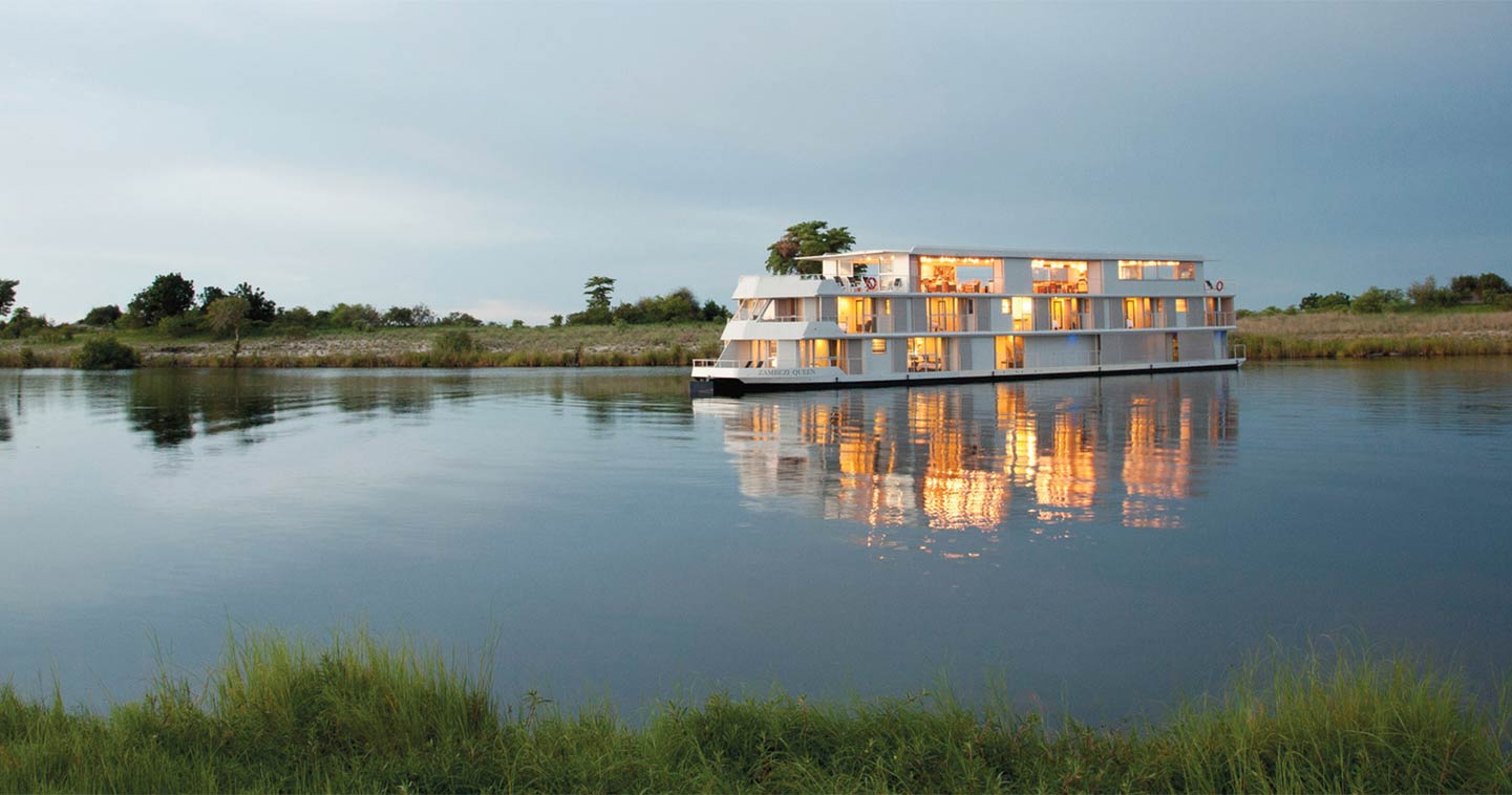 Zambezi Queen boat cruise in Chobe National Park - Luxury river cruise safari in Botswana